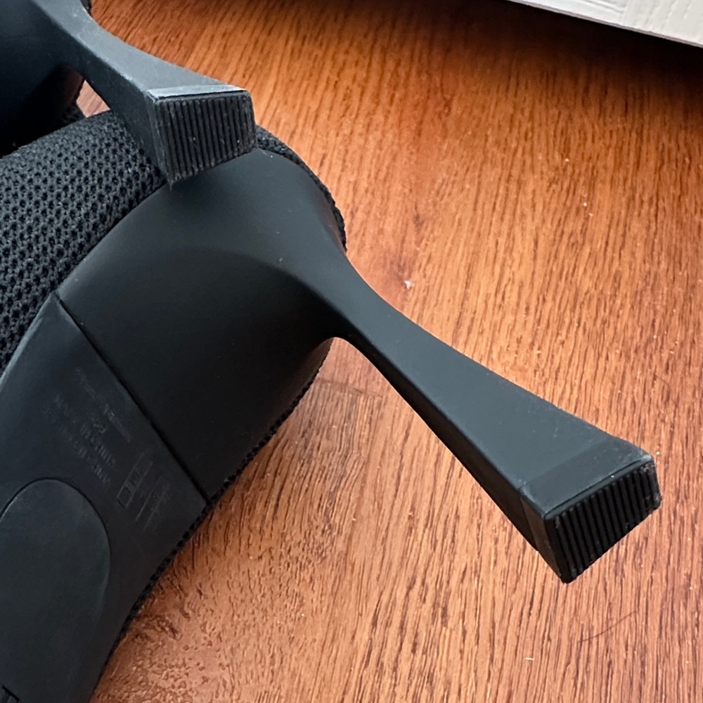 Zara Black Heeled Open Toe Boots - Picture 5 of 6